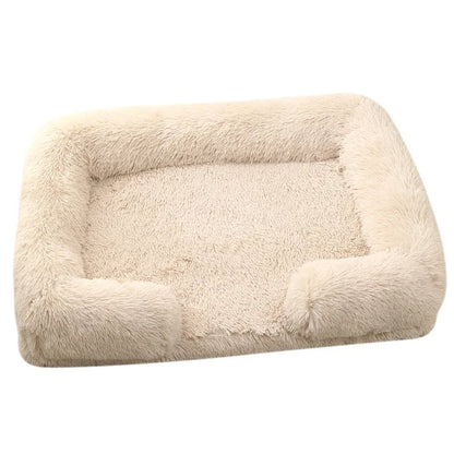 Large Dog Bed Dog Plush Pet Bed Winter Thickened Pad Dog Sleeping Bed Sofa Removable Pad Dog Small Large Dog Square Kennel