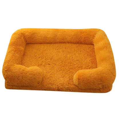 Large Dog Bed Dog Plush Pet Bed Winter Thickened Pad Dog Sleeping Bed Sofa Removable Pad Dog Small Large Dog Square Kennel